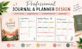 kdp journal design, digital planner journal, printable planner design notebook
