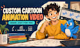 create custom cartoon animation video