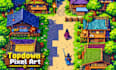 do pixel art, sprite sheet, tileset, rpg maker, game art
