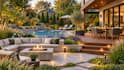 design backyard landscape layout, patio, pool and master plan as a landscape