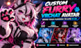 create a custom furry vrchat avatar or fursona 3d model