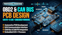 design obd2 can bus pcb, k line, can fd and embedded firmware