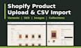 do shopify product upload with variants, SEO and bulk CSV import