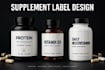 design modern supplement bottle label,