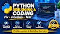 debug python code, fix errors, and write python scripts