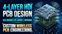 design 4 layer hdi ble sensor pcb design with rf layout and antenna