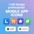 design professional mobile app icons for ios and android