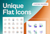 design beautiful and unique flat icons