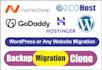 migrate wordpress website, clone wordpress or restore