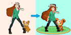 make a pokemon trainer pixel art