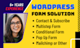 create or fix contact form, subscribe form, any wordpress form