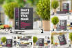 create 3d book cover mockup in 3 different styles