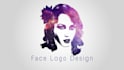 design an elegant face silhouette logo