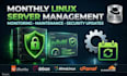 provide monthly linux server management, monitoring, and maintenance