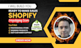 build you autopilot sales dropshipping shopify store or shopify website