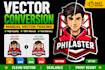 manually convert logo or image into vector ai, eps, svg and PDF