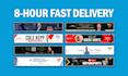 design professional youtube banner, thumbnail, and channel art