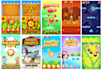 illustrate 2d game UI, assets, objects, props, button design