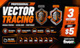 perfectly trace logo or image in vector