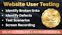 write professional test cases and test scenarios for for software