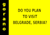 give you some tourist information from belgrade, serbia