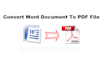 convert your word document to PDF File
