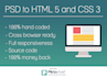 convert Photoshop file to responsive html 5 and css 3