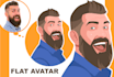 make your photo into a flat avatar in my style