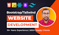 create responsive bootstrap 5, tailwind CSS websites