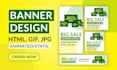 design html,jpeg,gif static or animated banners, ads, headers