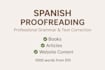 professionally proofread and correct your spanish text