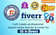 create professional social media banner and cover