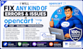 fix any kind of errors and issues to opencart based website