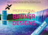create a professional web banner, header, facebook cover