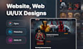 create website UI UX design, landing page design in figma