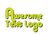 make a five word text logo from your font and color