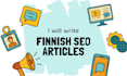write SEO article or product pages about anything in finnish