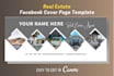 create real estate facebook cover page template with canva