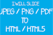 convert jpg to HTML5 in 24 hours