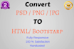 convert psd to html using bootstrap