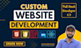 do custom or business website development as full stack developer