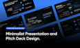 design a minimalist pitch deck or powerpoint presentation