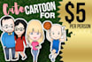do cute cartoon that look like you