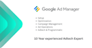 setup google ad manager or gam account and integrate it with website app or ctv