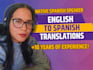 translate your english texts to perfect spanish