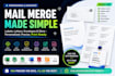 mail merge print ready personalized labels, letters and envelopes