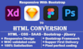 convert figma to html xd to html psd to html sass bootstrap 5 responsive website