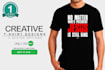 creative t shirt logo with 3 design options