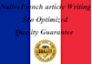 write SEO articles in french