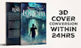 turn your flat book cover into 3d fast